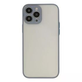 Newface iPhone 13 Pro Max Montreal Silikon Kapak Gri Cep Telefonu Kılıfı