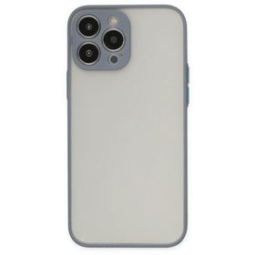 Newface iPhone 13 Pro Max Montreal Silikon Kapak Gri Cep Telefonu Kılıfı