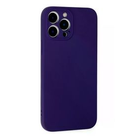 Newface iPhone 13 Pro Max Nano İçi Kadife Silikon Mor Kılıf
