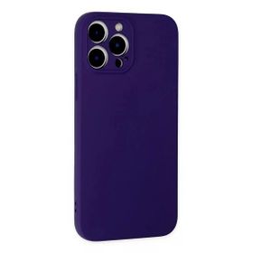 Newface iPhone 13 Pro Max Nano İçi Kadife Silikon Mor Kılıf