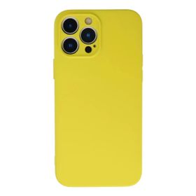 Newface iPhone 13 Pro Max Nano İçi Kadife Silikon - Sarı Cep Telefonu Kılıfı
