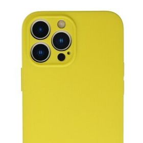Newface iPhone 13 Pro Max Nano İçi Kadife Silikon - Sarı Cep Telefonu Kılıfı