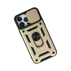 Newface iPhone 13 Pro Max Pars Lens Yüzüklü Silikon Gold Kılıf