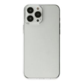 Newface iPhone 13 Pro Max PC Sert Şeffaf Kapak Mor Kılıf