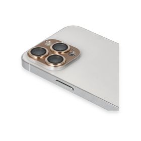 Newface iPhone 13 Pro Max Pers Alüminyum Gold Kamera Lens
