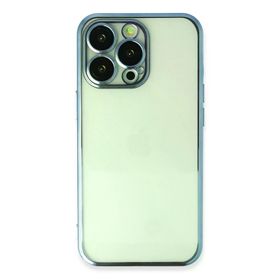 Newface iPhone 13 Pro Max Razer Lensli Silikon Mavi Kılıf