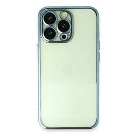 Newface iPhone 13 Pro Max Razer Lensli Silikon Mavi Kılıf