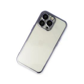 Newface iPhone 13 Pro Max Razer Lensli Silikon Mor Kılıf