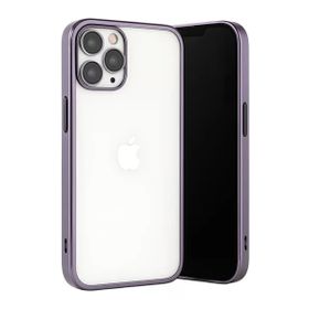 Newface iPhone 13 Pro Max Razer Lensli Silikon Mor Kılıf