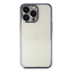 Newface iPhone 13 Pro Max Razer Lensli Silikon Mor Kılıf