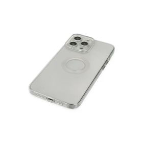 Newface iPhone 13 Pro Max Santa Lens Silikon Şeffaf Cep Telefonu Kılıfı