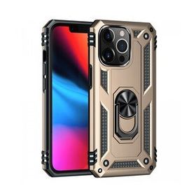 Newface iPhone 13 Pro Max Sofya Yüzüklü Silikon Kapak Gold Kılıf