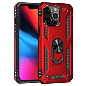 Newface iPhone 13 Pro Max Sofya Yüzüklü Silikon Kapak Kırmızı Kılıf