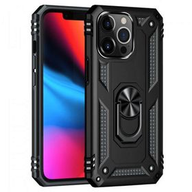 Newface iPhone 13 Pro Max Sofya Yüzüklü Silikon Kapak Siyah Kılıf