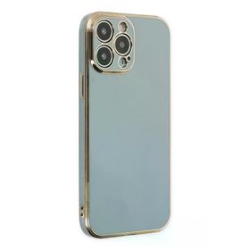 Newface iPhone 13 Pro Max Volet Silikon Açık Yeşil Kılıf