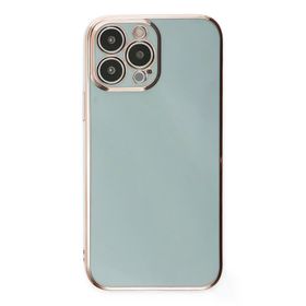 Newface iPhone 13 Pro Max Volet Silikon Açık Yeşil Kılıf
