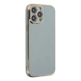Newface iPhone 13 Pro Max Volet Silikon Açık Yeşil Kılıf