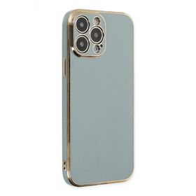 Newface iPhone 13 Pro Max Volet Silikon Açık Yeşil Kılıf
