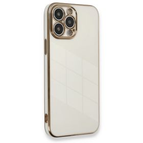 Newface iPhone 13 Pro Max Volet Silikon Beyaz Kılıf