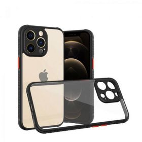 Newface iPhone 13 Pro Miami Şeffaf Silikon Siyah Cep Telefonu Kılıfı