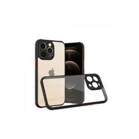 Newface iPhone 13 Pro Miami Şeffaf Silikon Siyah Cep Telefonu Kılıfı