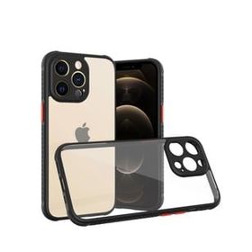 Newface iPhone 13 Pro Miami Şeffaf Silikon Siyah Cep Telefonu Kılıfı