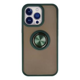 Newface iPhone 13 Pro Montreal Yüzüklü Silikon Kapak Yeşil Kılıf