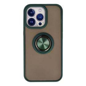 Newface iPhone 13 Pro Montreal Yüzüklü Silikon Kapak Yeşil Kılıf