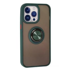 Newface iPhone 13 Pro Montreal Yüzüklü Silikon Kapak Yeşil Kılıf