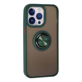 Newface iPhone 13 Pro Montreal Yüzüklü Silikon Kapak Yeşil Kılıf