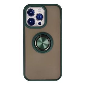 Newface iPhone 13 Pro Montreal Yüzüklü Silikon Kapak Yeşil Kılıf