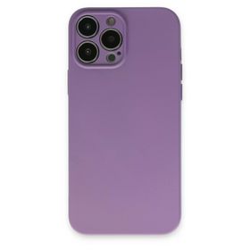 Newface iPhone 13 Pro Nano İçi Kadife Silikon Koyu Lila Kılıf