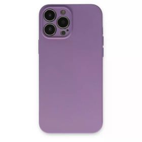Newface iPhone 13 Pro Nano İçi Kadife Silikon Koyu Lila Kılıf