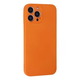 Newface iPhone 13 Pro Nano İçi Kadife Silikon Turuncu Cep Telefonu Kılıfı