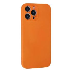 Newface iPhone 13 Pro Nano İçi Kadife Silikon Turuncu Cep Telefonu Kılıfı