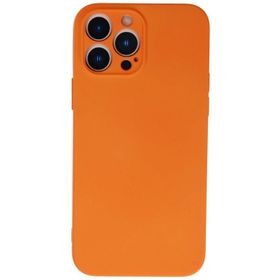 Newface iPhone 13 Pro Nano İçi Kadife Silikon Turuncu Cep Telefonu Kılıfı