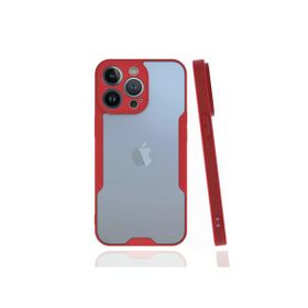 Newface iPhone 13 Pro Platin Silikon Kırmızı Cep Telefonu Kılıfı