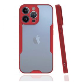 Newface iPhone 13 Pro Platin Silikon Kırmızı Cep Telefonu Kılıfı