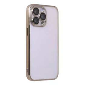Newface iPhone 13 Pro Razer Lensli Silikon Gold Kılıf