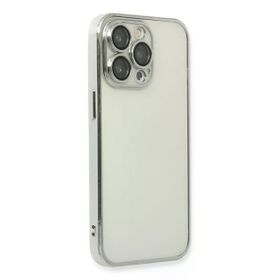 Newface iPhone 13 Pro Razer Lensli Silikon Gümüş Kılıf