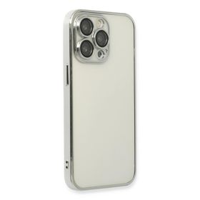 Newface iPhone 13 Pro Razer Lensli Silikon Gümüş Kılıf