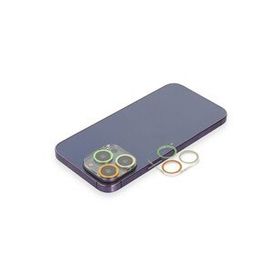 Newface iPhone 13 Pro Renkli Sarı-Turuncu Kamera Lens Koruma Cam