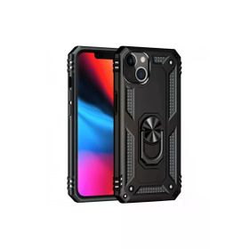 Newface iPhone 13 Sofya Yüzüklü Silikon Kapak - Siyah Kılıf