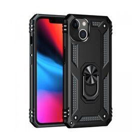 Newface iPhone 13 Sofya Yüzüklü Silikon Kapak - Siyah Kılıf
