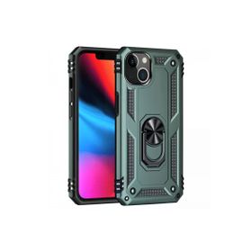 Newface iPhone 13 Sofya Yüzüklü Silikon Kapak Yeşil Kılıf