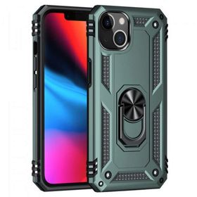 Newface iPhone 13 Sofya Yüzüklü Silikon Kapak Yeşil Kılıf