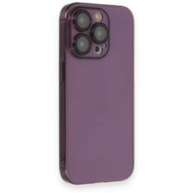 Newface iPhone 14 Armada Lensli Kapak Derin Mor Kılıf