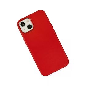 Newface iPhone 14 Asya Deri Silikon Kırmızı Kılıf