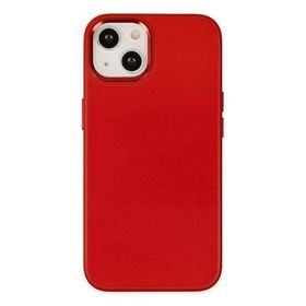 Newface iPhone 14 Asya Deri Silikon Kırmızı Kılıf