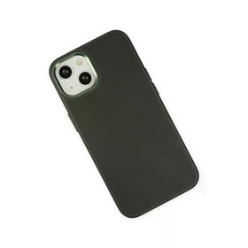 Newface iPhone 14 Asya Deri Silikon Koyu Yeşil Kılıf